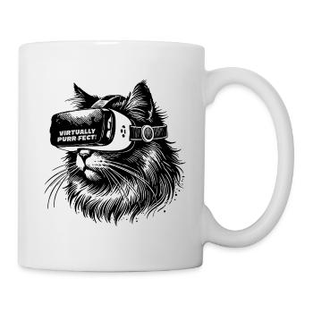 Virtually Purr-fect! - Chat Geek - Mug blanc - blanc - Droite