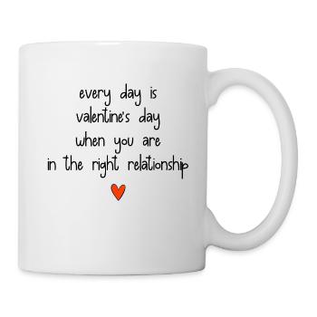 Tous les jours, c’est la Saint-Valentin - Mug blanc - blanc - Droite