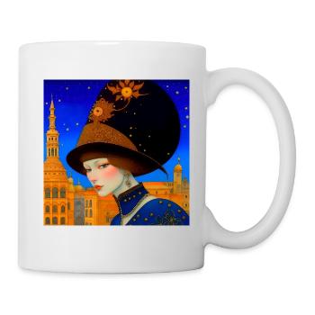 Personne fantastique en masque au carnaval vénitien - Mug blanc - blanc - Droite