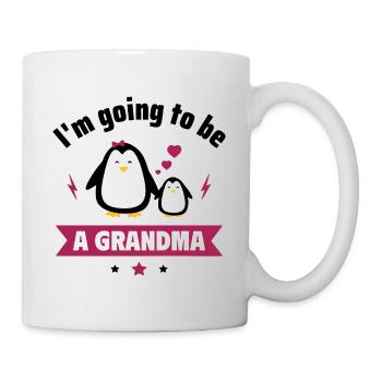 Ich werde Oma, Schwangerschaftsanzeige - Tasse - Weiß - Rechts