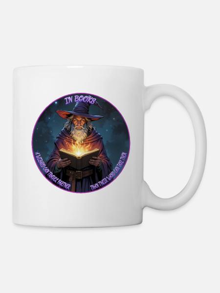Wizard reads book - Mug - white