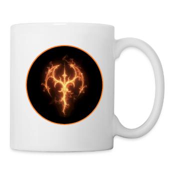 Symbole du bouclier anti-feu - Mug blanc - blanc - Droite