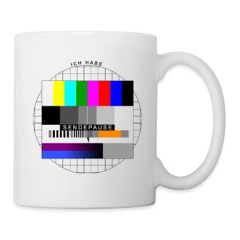 Ich habe Sendepause Testbild - Tasse - Weiß - Rechts
