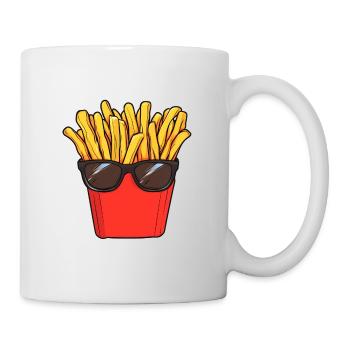 Pommes French Fries Sonnenbrille Sommer - Tasse - Weiß - Rechts
