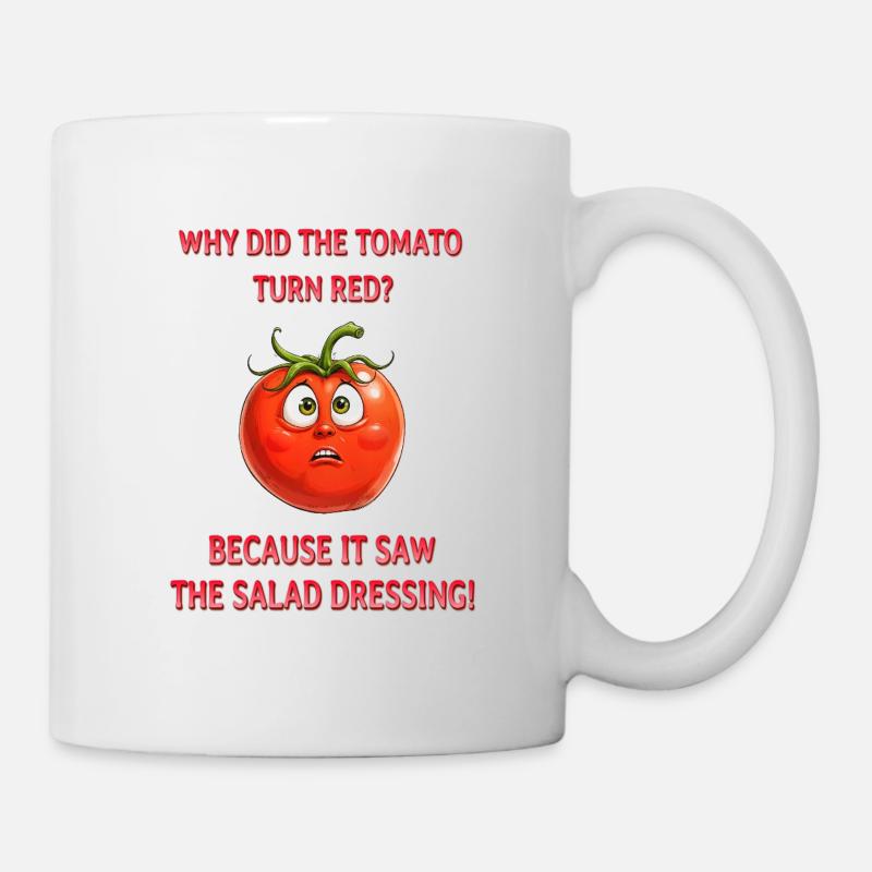 Eine verlegene Tomate - Tasse - Weiß