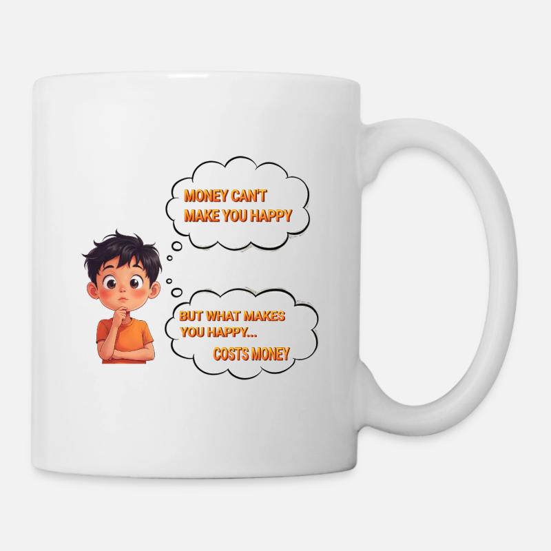 Le bonheur et l’argent - Mug blanc - blanc