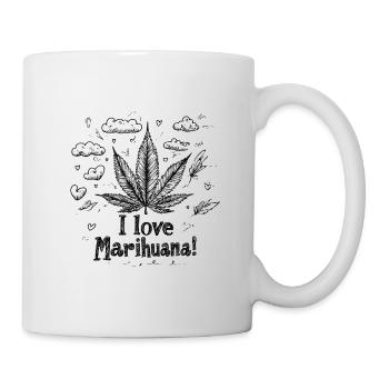 I love marijuana! - Mug - white - Right