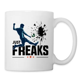 Just Freaks ® Fußball Soccer Team Ball Spieler - Tasse - Weiß - Rechts