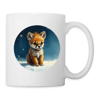 Kleiner Fuchs unter den Sternen - Tasse - Weiß - Rechts