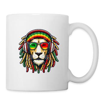 Reggae Lion Rasta Jamaïque - Mug blanc - blanc - Droite