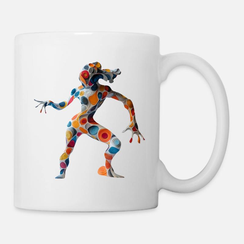 Dancing Alien - Oeuvre d’art abstraite - Mug blanc - blanc