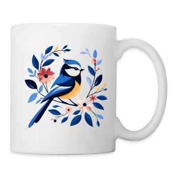Blaumeise - Tasse - Weiß - Rechts