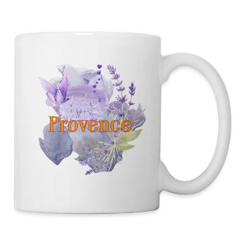 Lavender Provence Illustration Watercolor with Charm - Mug - white - Right