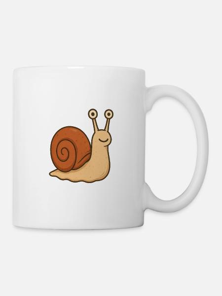 Schnecken - Tasse - Weiß