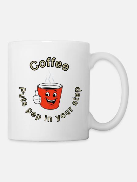Le café donne du peps à la démarche - Mug blanc - blanc