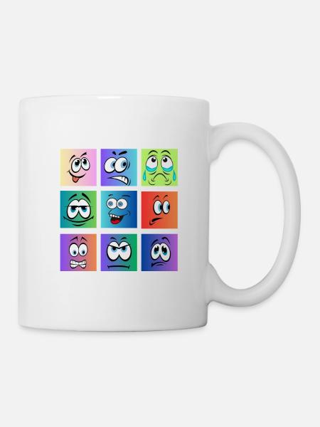 Coloration des visages - Mug blanc - blanc