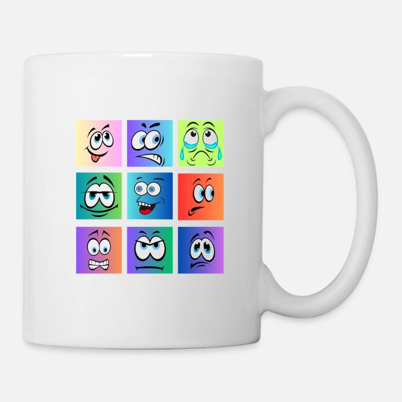 Faces Coloring - Mug - white
