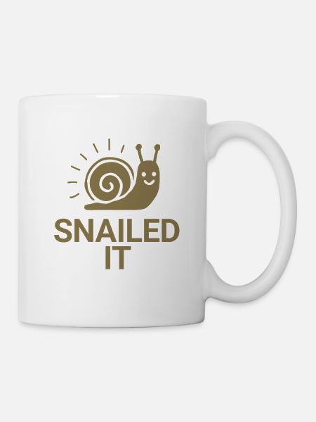 Snailed it - Tasse - Weiß