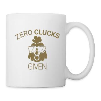 Zero clucks given - Tasse - Weiß - Rechts