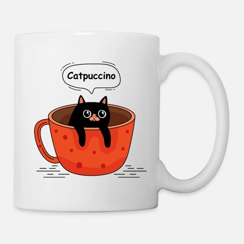 Cat and coffee - Mug - white