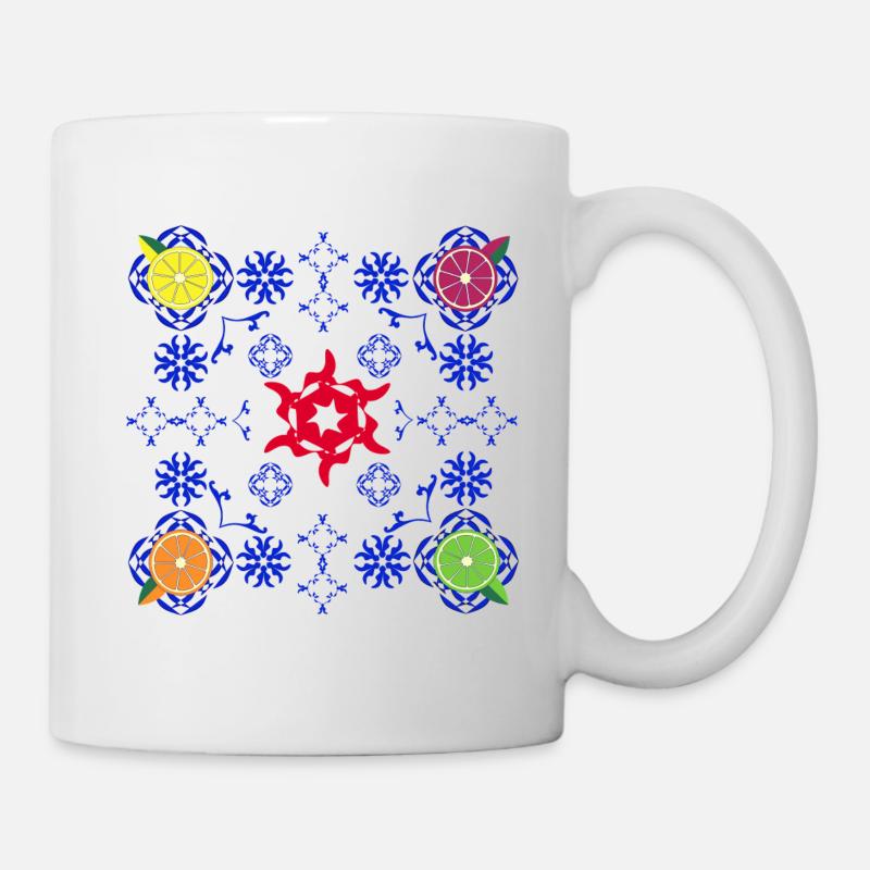 Mediterranean Zesty Amalfi Summer Burst - Mug - white
