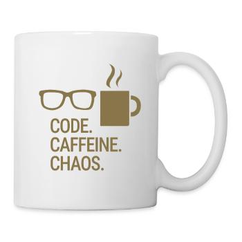 Code. Caffeine. Chaos. - Tasse - Weiß - Rechts