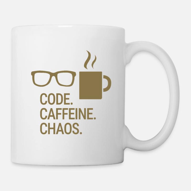 Code. Caféine. Chaos. - Mug blanc - blanc