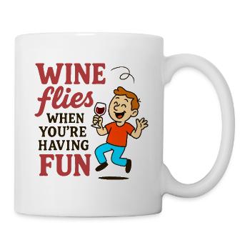 Vin de boisson joyeux texte drôle - Mug blanc - blanc - Droite