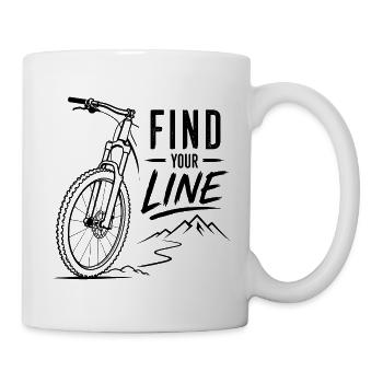 Trouvez votre ligne de VTT - Mug blanc - blanc - Droite