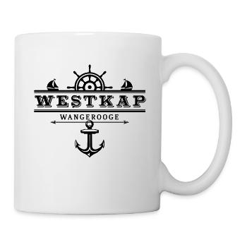 Westkap Wangerooge Logo - Tasse - Weiß - Rechts
