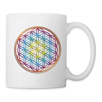 Die Blume des Lebens - Tasse - Weiß - Rechts