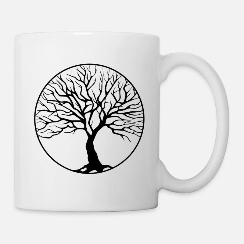 cercle d'arbres - Mug blanc - blanc