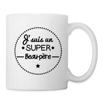 Super beau père, cadeau beau-père - Mug blanc - blanc - Droite