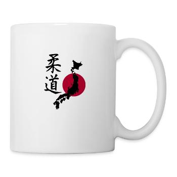 Judo mit der Karte Japans - Tasse - Weiß - Rechts
