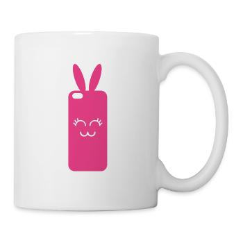 Pink Rabbit Phone Graphic - Mug - white - Right