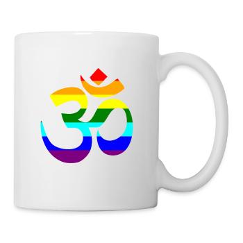 Regenbogen Om Zeichen - Tasse - Weiß - Rechts