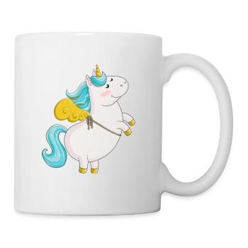 Fliegendes Comic Einhorn - Tasse - Weiß - Rechts