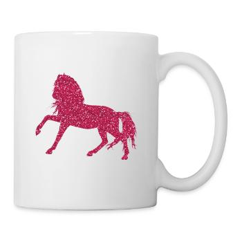 Pink Glitter Horse - Glittering horse Pink horses - Mug - white - Right