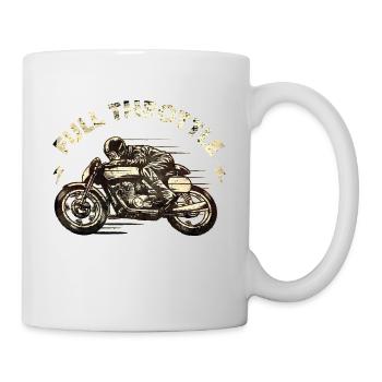 SSD Full Throttle retro racer - Biker Design - Tasse - Weiß - Rechts
