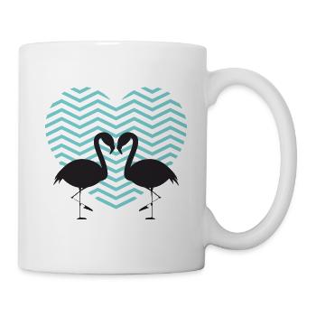 Idealer SanValentino Flamingos - Tasse - Weiß - Rechts