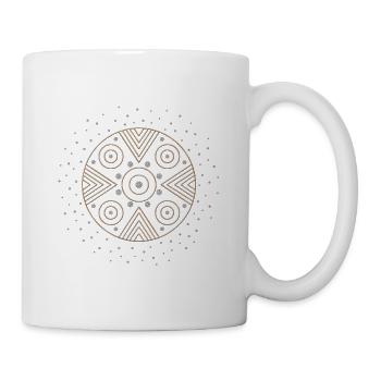 Sardische Pintadera mit hellem - Tasse - Weiß - Rechts