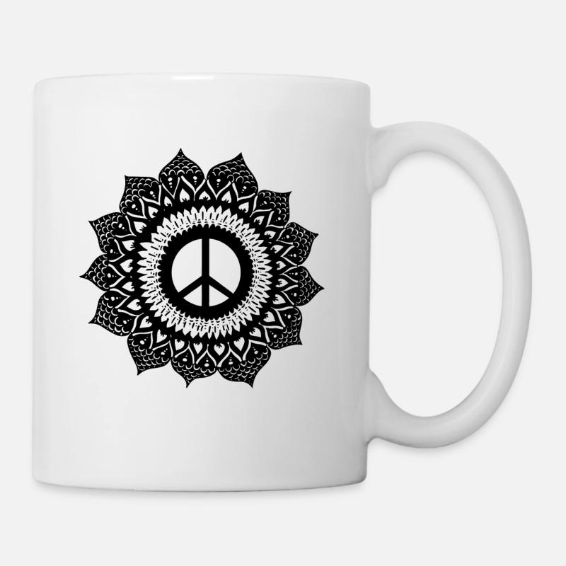 Peace Mandala - Tasse - Weiß