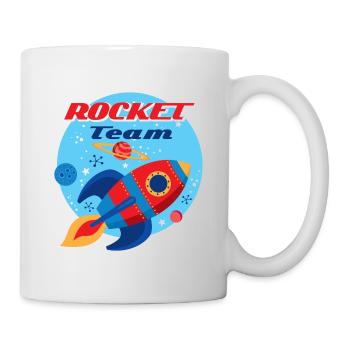 Équipe de fusée - Mug blanc - blanc - Droite