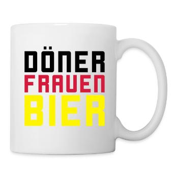 Döner Frauen Bier - Tasse - Weiß - Rechts