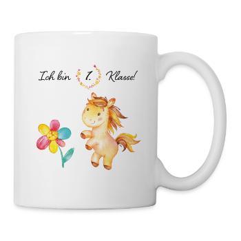 Schulanfang 1.Klasse Pferd - Ich bin erste Klasse! - Tasse - Weiß - Rechts
