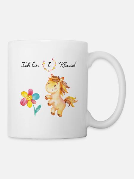 Schulanfang 1.Klasse Pferd - Ich bin erste Klasse! - Tasse - Weiß