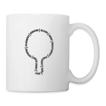 La langue du tennis de table - Mug blanc - blanc - Droite