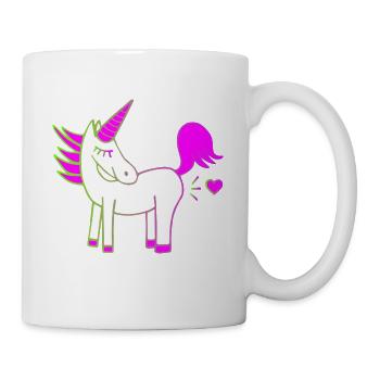 Coeur de Licorne Licorne - Mug blanc - blanc - Droite