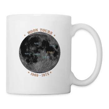 Moon Tours - Mondlandungen Apollo 1969-1972 - Tasse - Weiß - Rechts