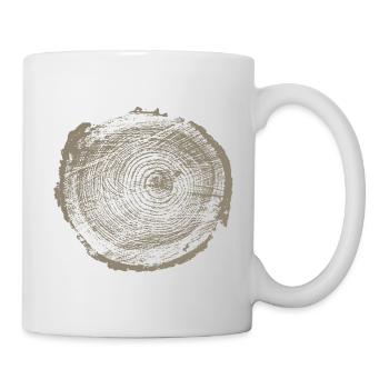 Tree wood annual rings - Mug - white - Right